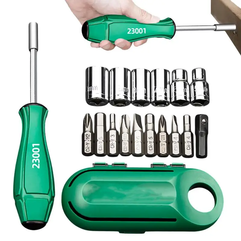 20 In 1 Screwdriver 20 In 1 Multi-Bit Nut Driver High-Strength Screwdriver Nut Driver For Outdoor And Daily Repair Tools