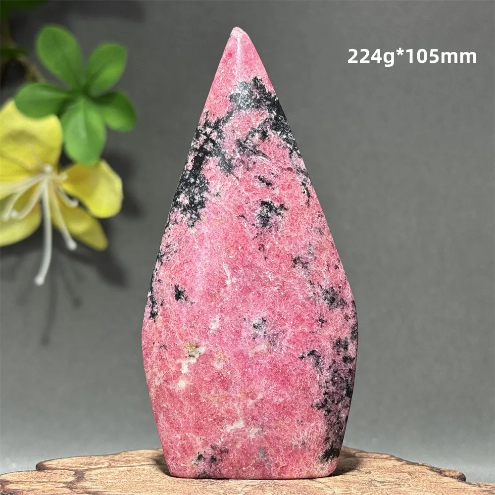 Natural Gemstone Red Rosestone Free-Form Torch Mineral Stone Home Fashion Ornament Spiritual Altar Energy Witchcraft Gift