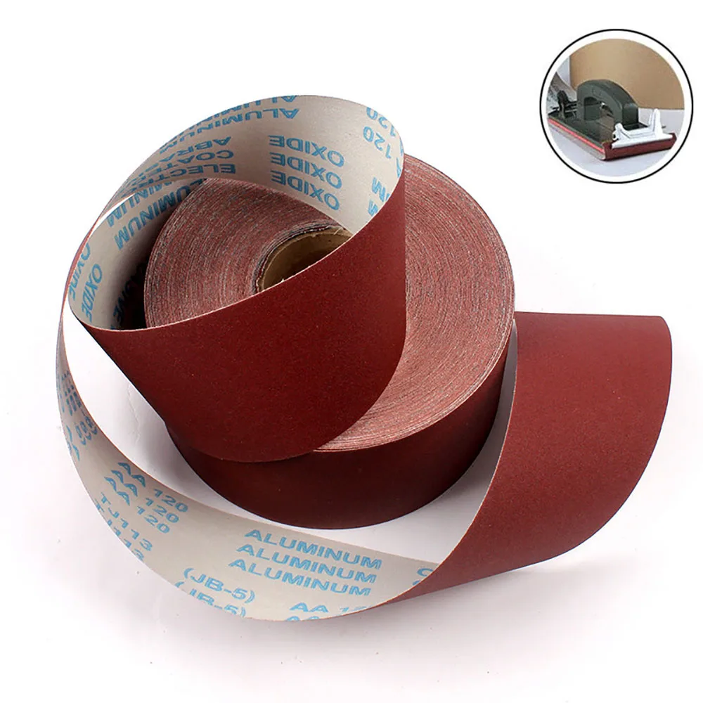 100mm Width Sandpaper Roll Emery Cloth Sand Paper Sanding Abrasive Sheets 80 120 150 180 240 320 400 600 Grit