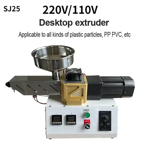 110V/220V SJ25 압출기 사출 성형 기계 데스크탑 플라스틱 압출기 폴리머 재료 ABS 단일 스크류 필라멘트 압출기