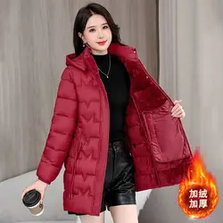 New Winter Hooded Jacket Women Korean Parkas Loose Down Cotton Coats Overcoat Female Casual Thick Warm Windproof Outerwear