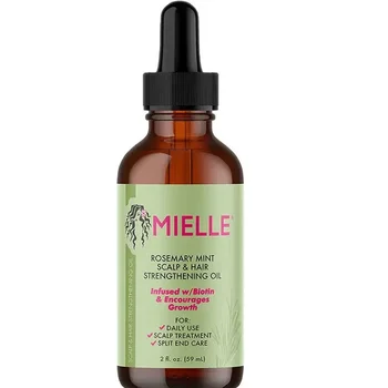 Mielle Original romero menta cuero cabelludo aceite fortalecedor nutre y fortalece el cuero cabelludo repara las puntas abiertas para todo tipo de cabello