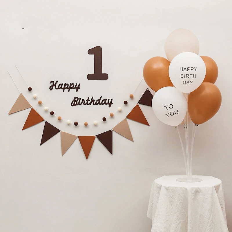 INS Birthday Party Decoration Children Party Bunting Balloon Holder Set Baby Shower 30 100 Days