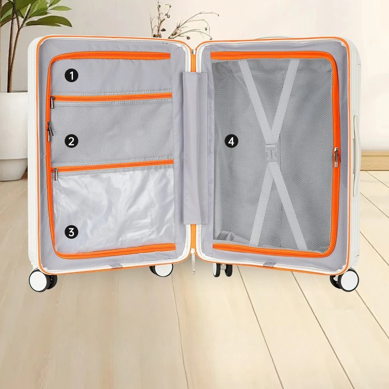 20 24 بوصة مجموعة أمتعة دوارة TSA قفل توسيع هارد شل سعة كبيرة حقيبة سفر متداخلة ماكياج حقيبة الأمتعة مجموعة #2