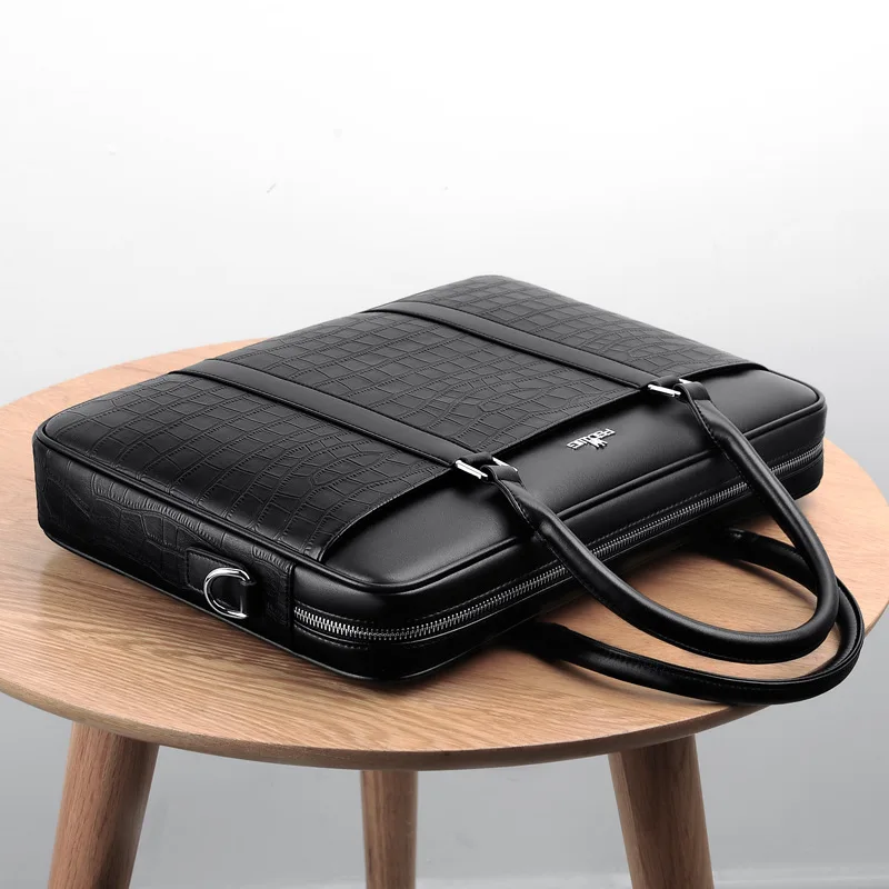 Valigetta da lavoro da uomo Valigetta da uomo in pelle crosta di alligatore di lusso Borsa a tracolla da uomo Borse per computer portatile Messenger