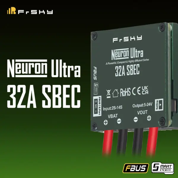 

FrSky Neuron Ultra 32A SBEC 5,0~24 В Вход 5,0 В / 7,4 В / 8,4 В / 12 В / 24 В Выход для RC Fixwing Самолета