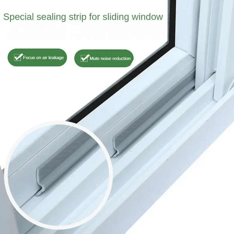 Sliding Window Sealing Strip Door Gap Windproof Self-adhesive Window Sealing Strip Sliding Door Window Rubber Strip 2/4/6M