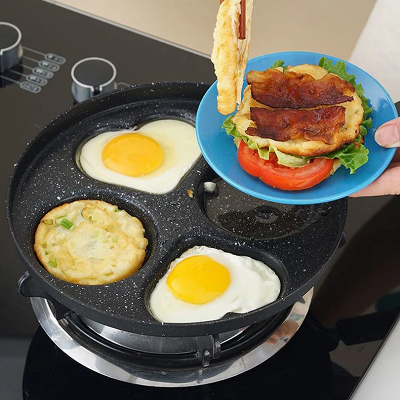 4/7 Holes Frying Pan Non Stick Fried Eggs Cooking Pan Burger Mold Household Kitchen Cookware Non Stick Frying Pan