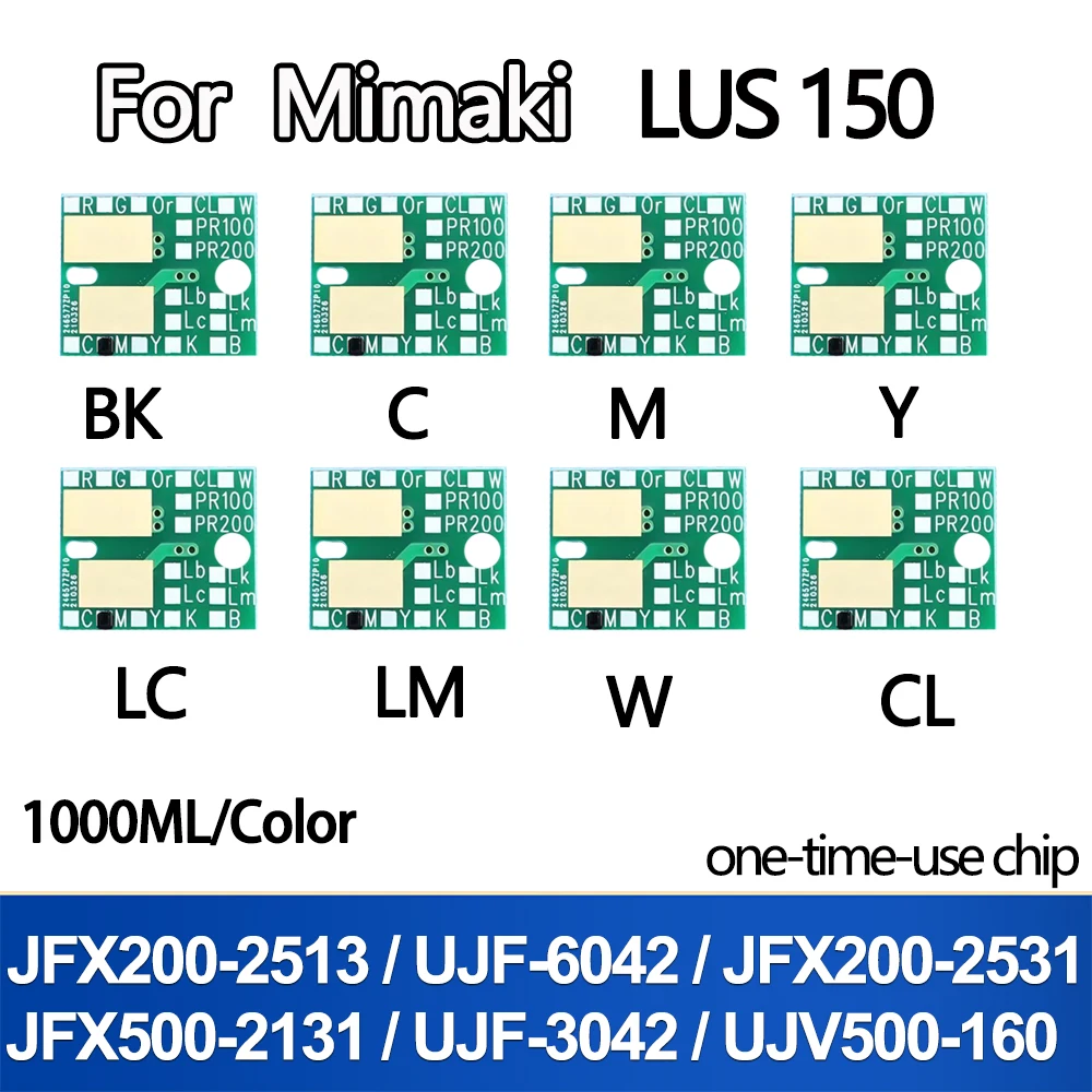 Чип для чернильной бутылки LUS150 LUS 150 для Mimaki JFX200 UJF6042 JFX500 UJF3042 UJV500, Женская строчка