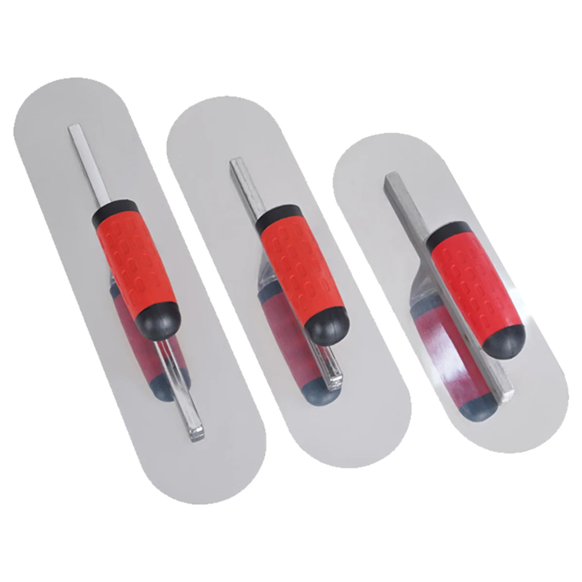3Pcs For Drywall Concrete Tile Work Stainless Steel Plastering Trowel Set 30/35/40cm Round  Trowel Construction Finishing