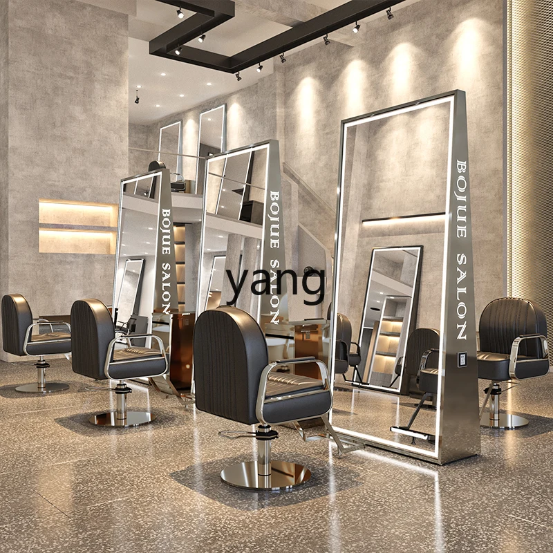 LMM صالون حلاقة مرآة طاولة من الأرض إلى السقف مرآة صالون حلاقة من الفولاذ المقاوم للصدأ خاصة