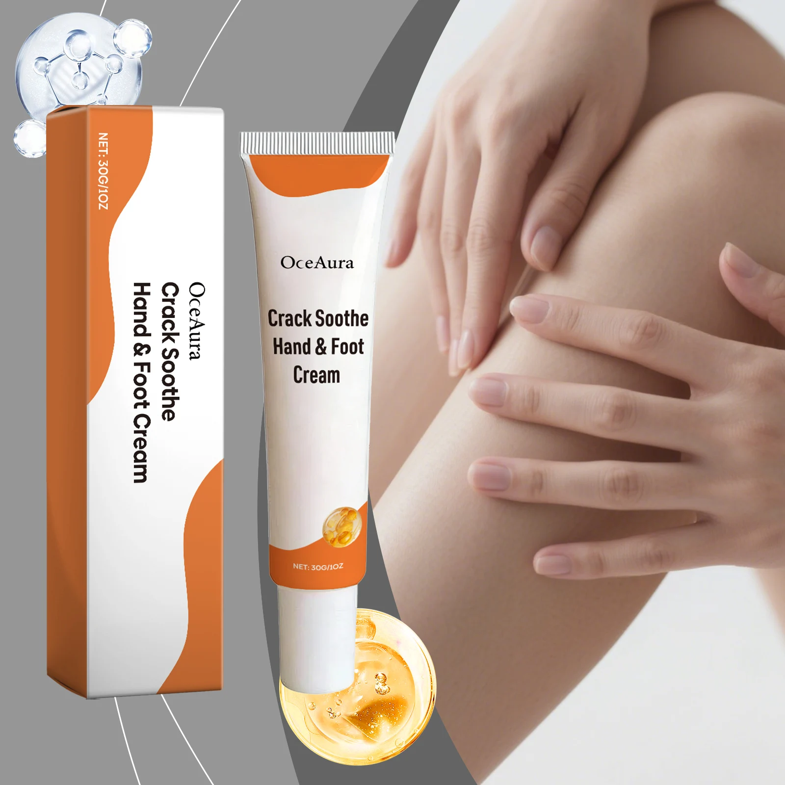 30 g feuchtigkeitsspendende Handcreme, zart, nährend, nicht fettig, feuchtigkeitsspendend, für die Hände, Hautpflege, tragbar, sanfte Feuchtigkeitspflege, Fußpflegecreme für den täglichen Gebrauch