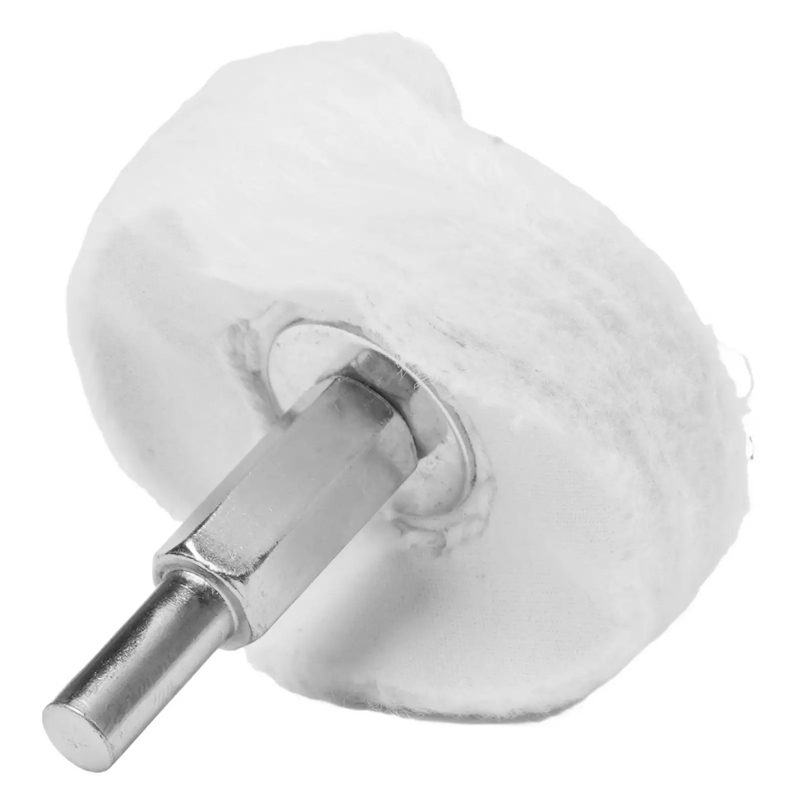 1Pc White Cloth Polishing Mop Wheel Pad Buffing Polishing Wheels With 6mm Connecting Rod For Power/Battery Drill Buffing Grinder