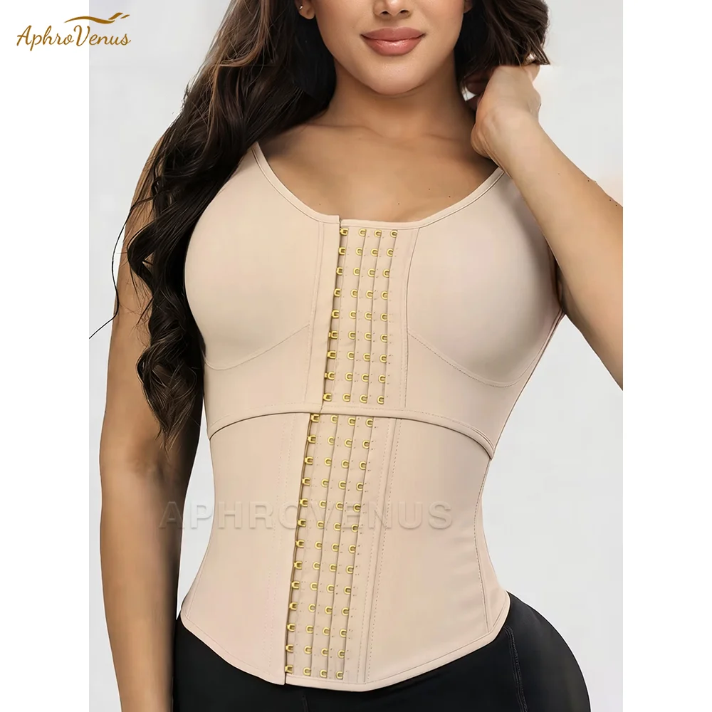 

Корсет-майка с высокой компрессией и встроенным бюстгальтером, утягивающий топ для коррекции фигуры, женский корректор талии, утягивающий топ для живота, корректирующее белье