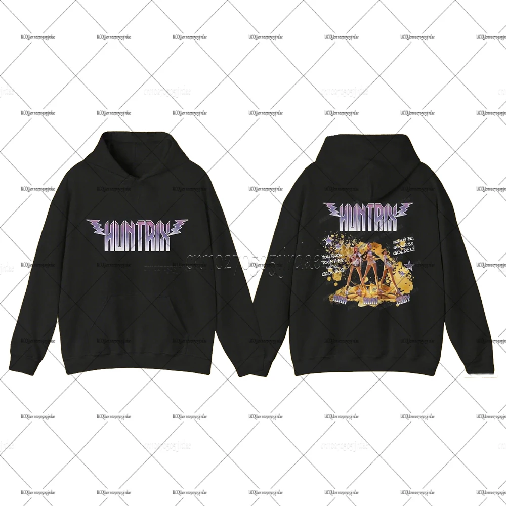 KPop Demon Hunters Huntrix Hoodies für Frauen 2025, neuer Filmmuster-Hoodie, Herbst-Winter, übergroße Y2K-Paar-Street-Tops