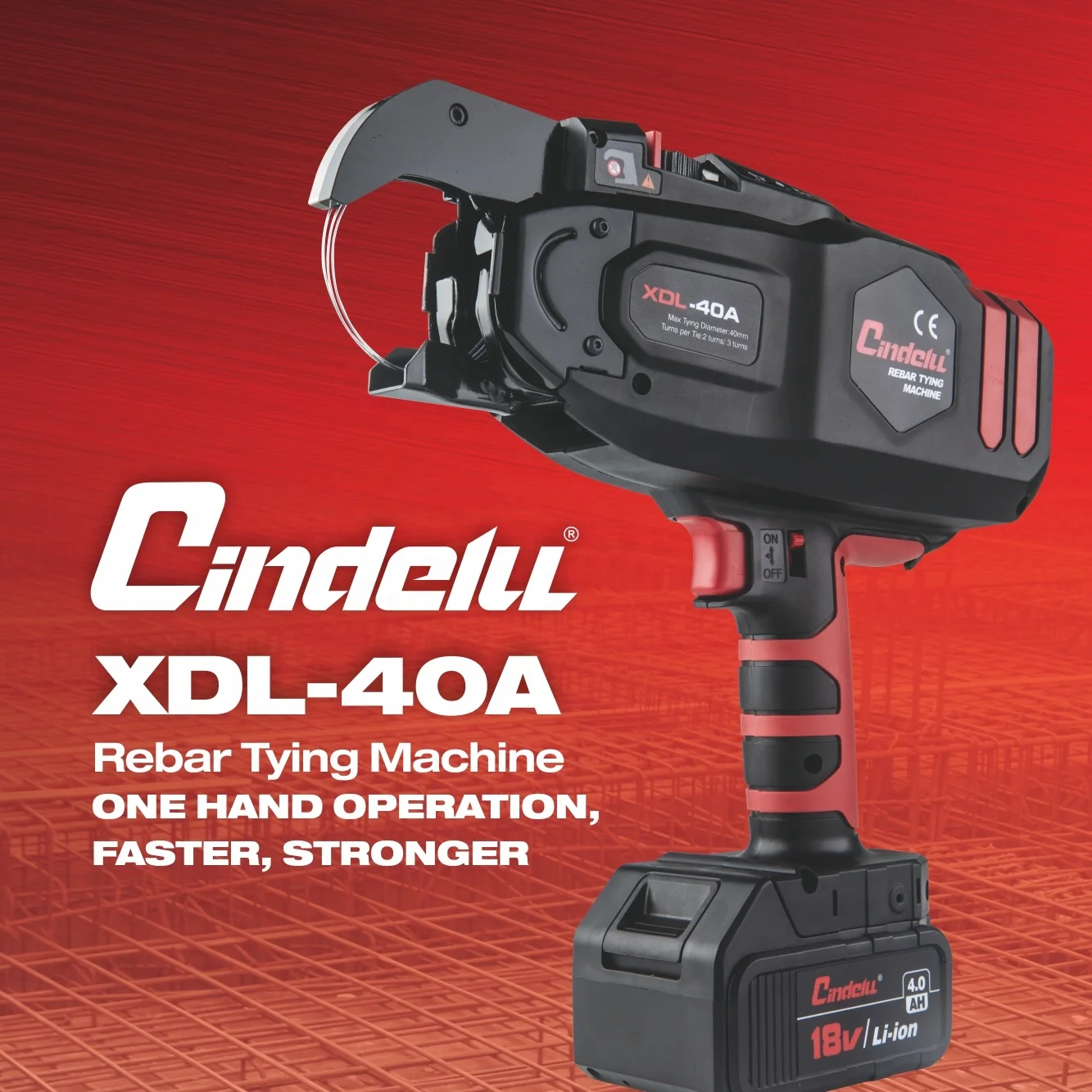 【Bestseller】 HEISSER VERKAUF XDL-40A Automatische Rebar Tier Rebar Bindemaschine Stahlstangenbindemaschine