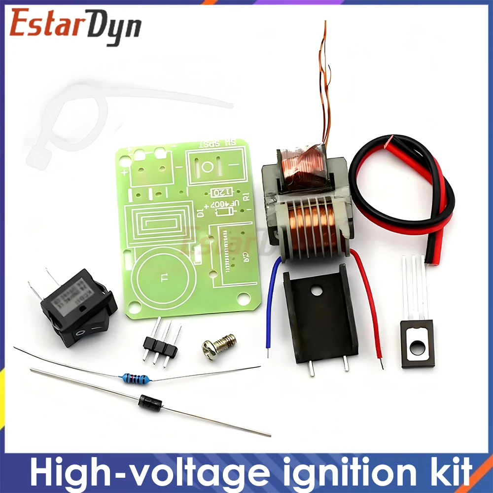 15 kV Hochfrequenz-DC-Hochspannungs-Lichtbogen-Zündgenerator, Wechselrichter, Boost, Step Up 18650, DIY-Kit, U-Kern-Transformator-Suite, 3,7 V