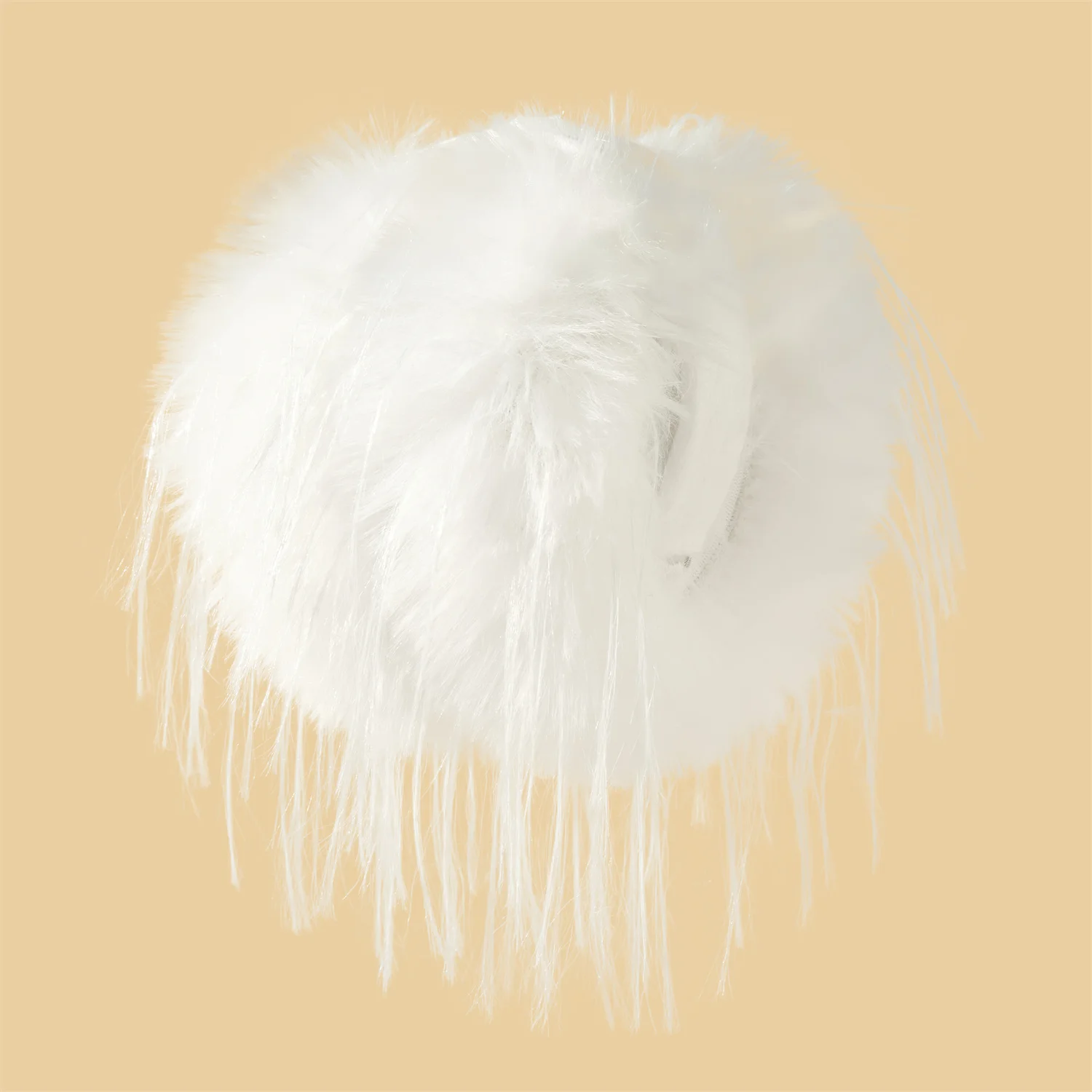 تتدفق طويل الشعر أفخم غطاء للأذنين Anjj جديد الأبيض شعبية العصرية امرأة غطاء للأذن في الهواء الطلق الشتاء الدافئ الملحقات