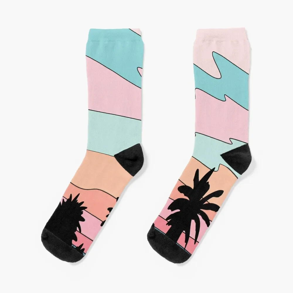 Beach sunset by Elebea Socks colored sport Male Socks Women's