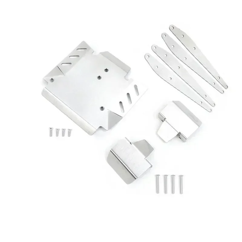 แผ่นกันกระแทกใต้ท้องรถ ทำจากสแตนเลส สำหรับรถ AXIAL RBX10 Ryft 1/10 RC Crawler อะไหล่แต่ง