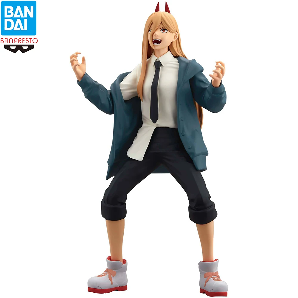 In Stock BANDAI Banpresto Glitter Glamours Chainsaw Man Power 20cm Bishoujo Anime Figure Model Toy