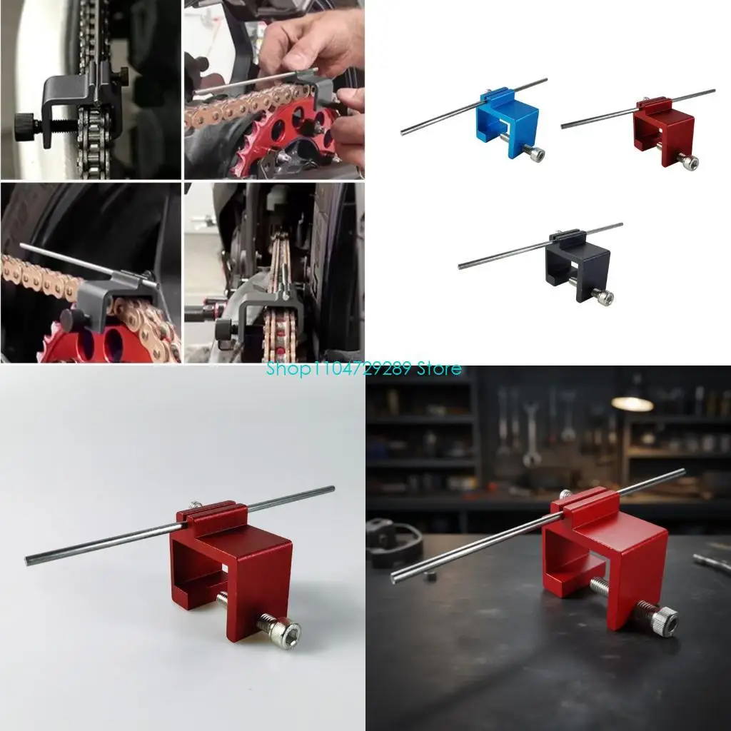 D8KE Professional Chain Alignment Tool For Motorcycles Trail Vehicles And Dirt Bikes In Red Blue Black