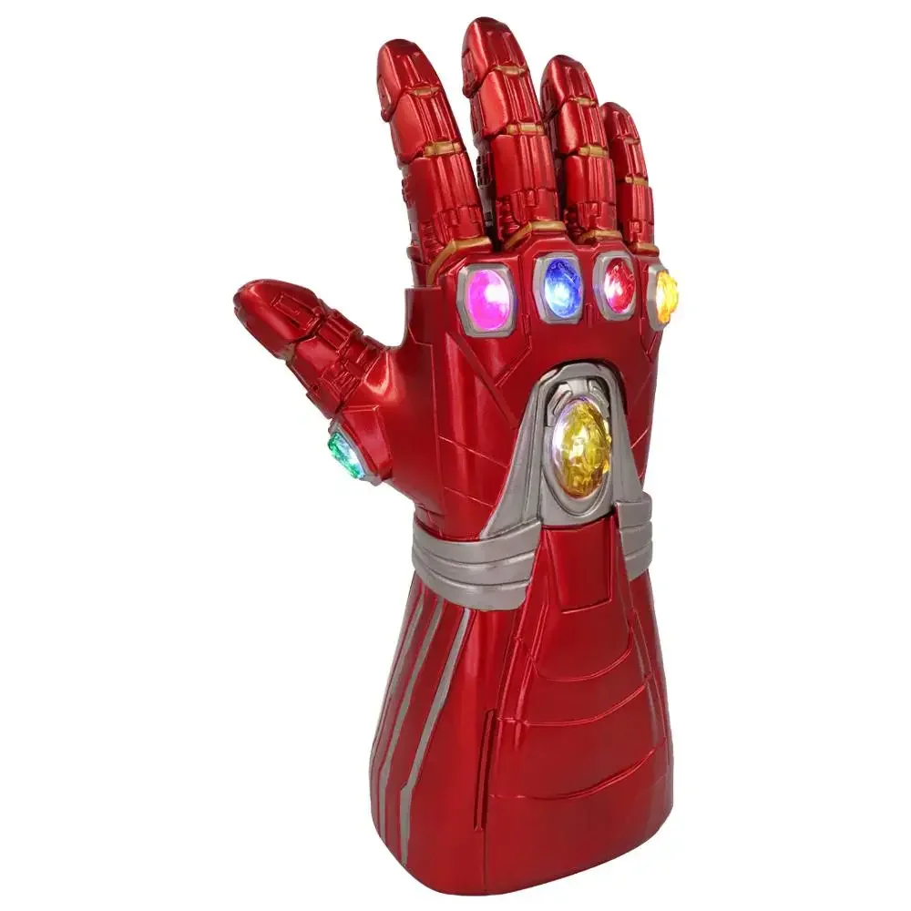 Guantes de hierro de Thanos Infinity para niños y adultos, guante ligero de piedra LED para Cosplay, Arma de carnaval, accesorios de superhéroes para Halloween