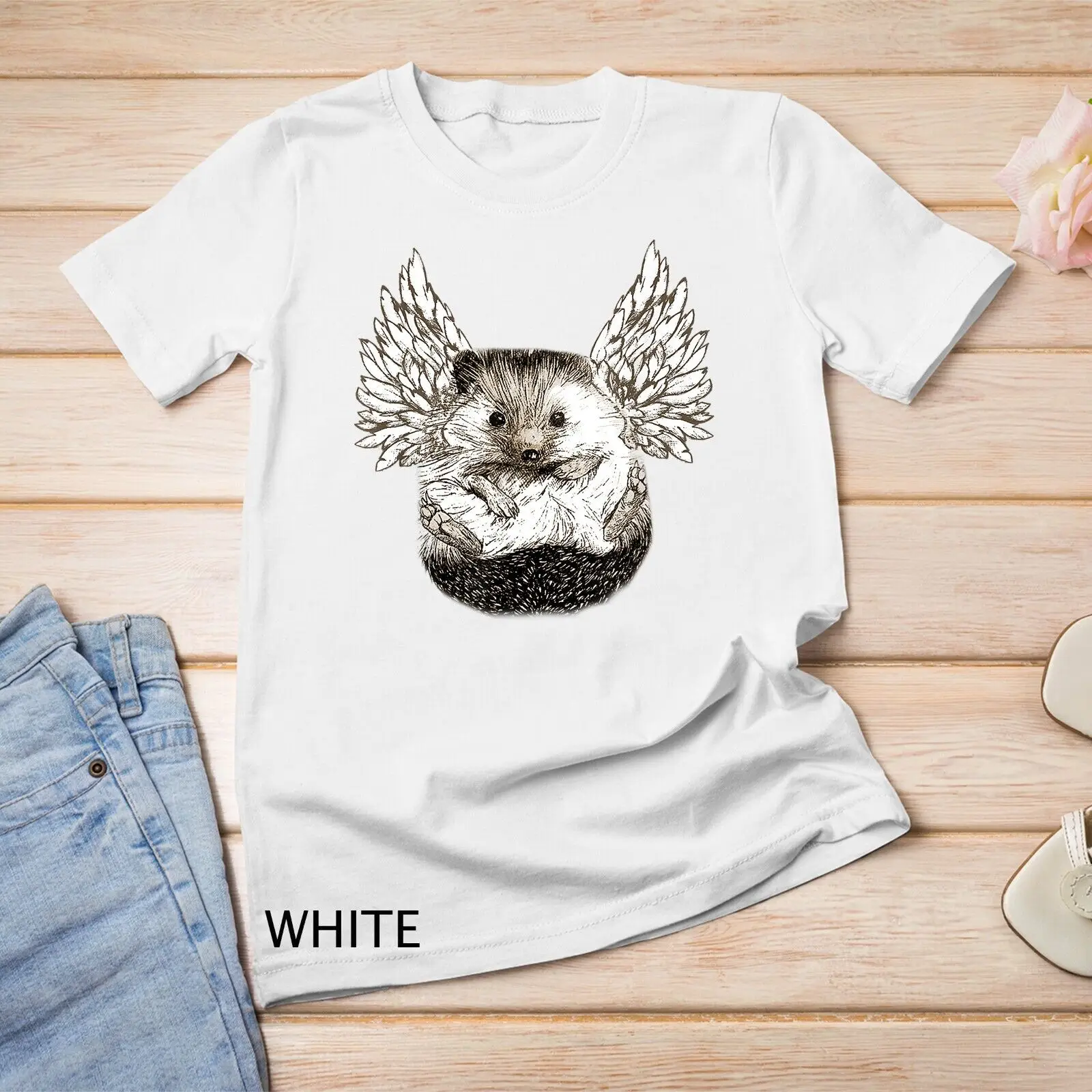 Share Hedge Hedgehog Dress Girls Hedgehogs Hedgie Angel Art Unisex T-shirt