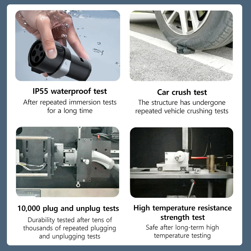 QIAO 테슬라용 충전 어댑터, 테슬라 모델 3, Y, X, S, NACS-J1772 용, J1772 EV와 호환 가능, 최대 80A, 280V