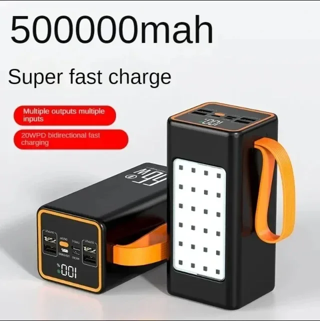 

BCAK Specialty Store 500000mah 200000mah 300000mah Upgraded Version Super Power Bank Fast Charge with LED Super Large Capacity