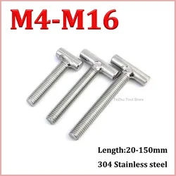 M4-M16 304 Stainless Steel T Shape Type Welding Screws Nail Bolts Hammer Head Screw For Chute Rail Miter Track