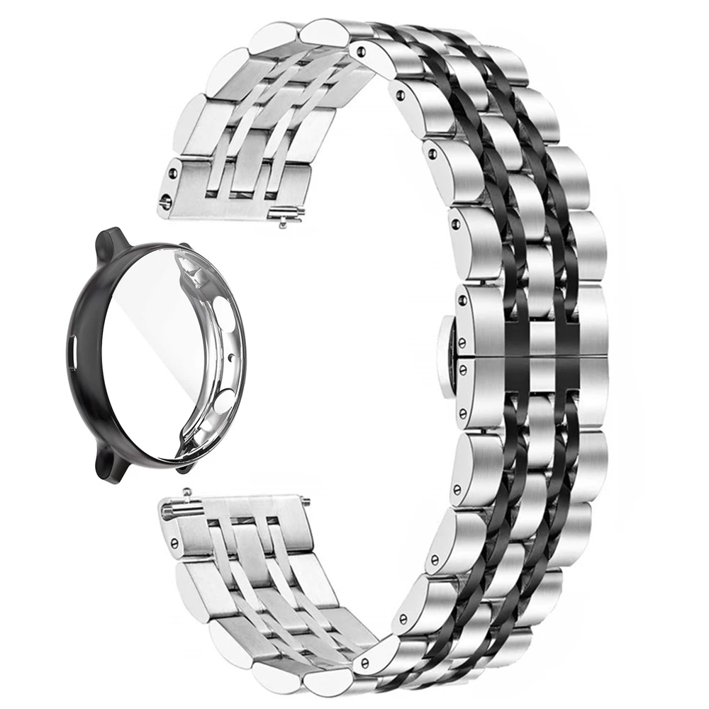 

Screen Protector Case With Band For Samsung Galaxy Watch Active 2 40mm 44mm Bracelet Active2 Stainless Steel Strap And TPU Cover