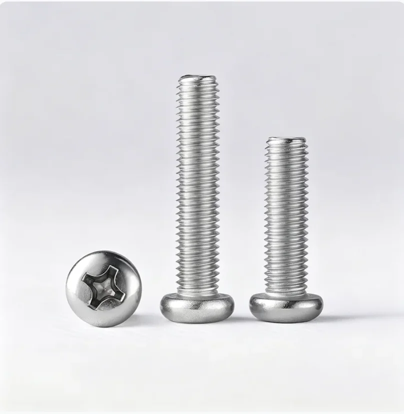 20/50/200pcs ID M2 M2.5 GB818 A2 304 Stainless Steel Phillips Pan Head Screw Length 3 - 60mm