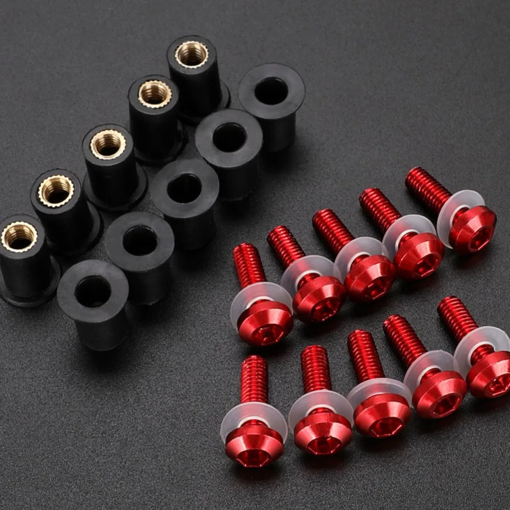 

For HONDA ST1100 ST1300 ST1300A TRANSALP XL750 Transalp650 VFR750 VFR800 5MM Windshield Screw Nut Fairing Windscreen Bolt Kit