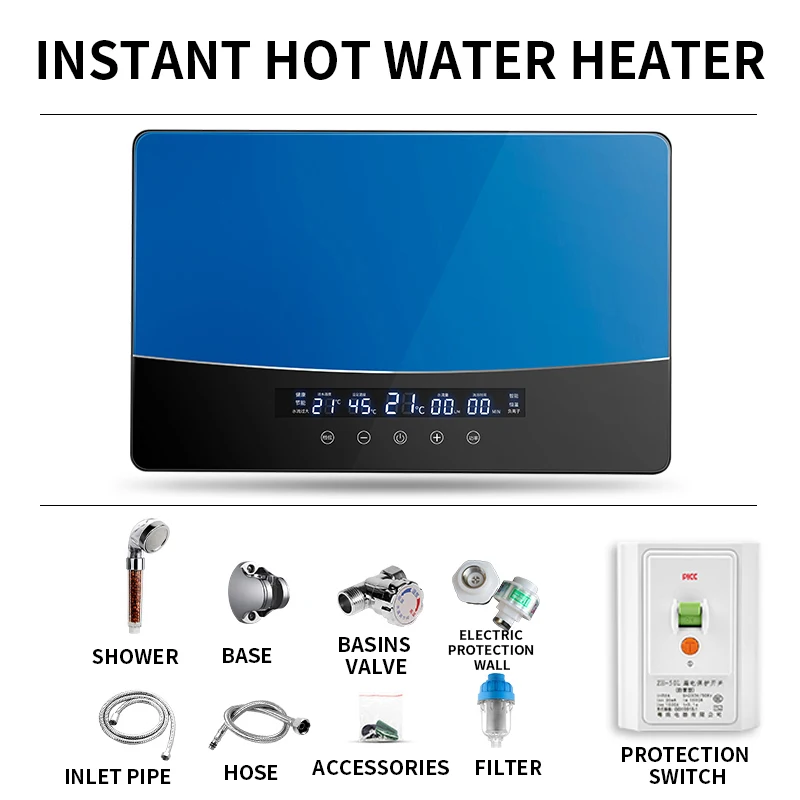 8500W Thông Minh Máy Nước Nóng Phòng Tắm Nhà Tắm Máy Nhiệt Độ Không Đổi Và Làm Nóng Tức Thì Tất Cả Trong Một máy