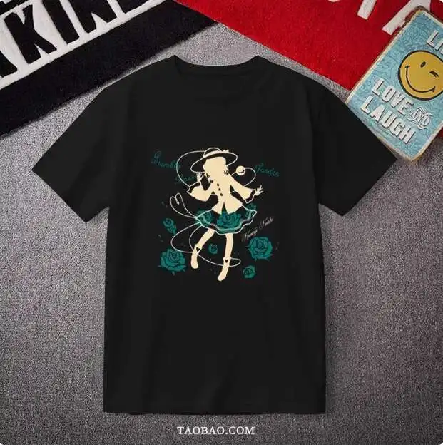 

Anime Touhou Project Komeiji Koishi Short Sleeve T-Shirt Summer Cosplay Student Loose Tops anime