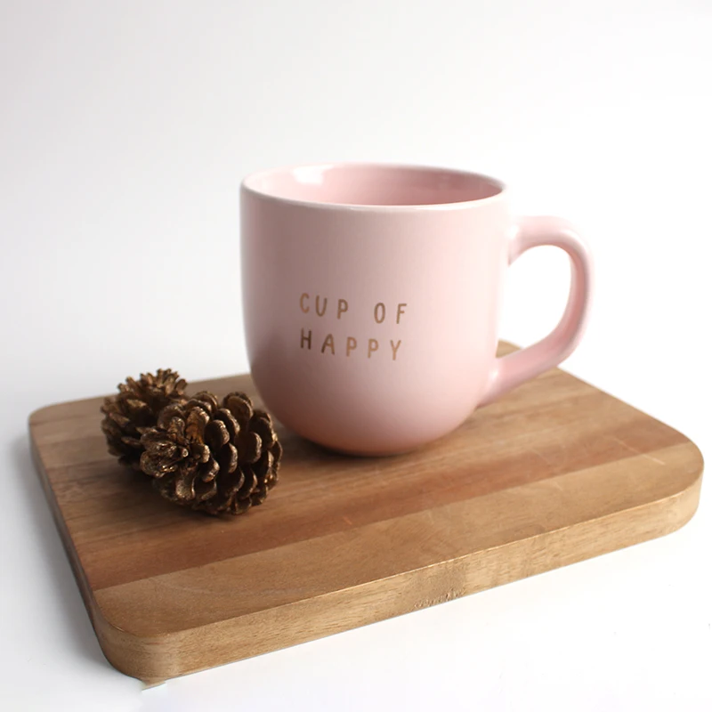 Elegante 12-Unzen-Keramik-Kaffeetasse, 350 ml, weiches Rosa, mattes Finish, mikrowellengeeignet, spülmaschinenfest, langlebig, leicht zu reinigen, für den täglichen Gebrauch