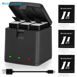 Enduro Battery For GoPro Hero12 11 10 Extremely Batteries Accessories 1800mah For Hero 12 11 10 9 Rechargeable Battery Charger