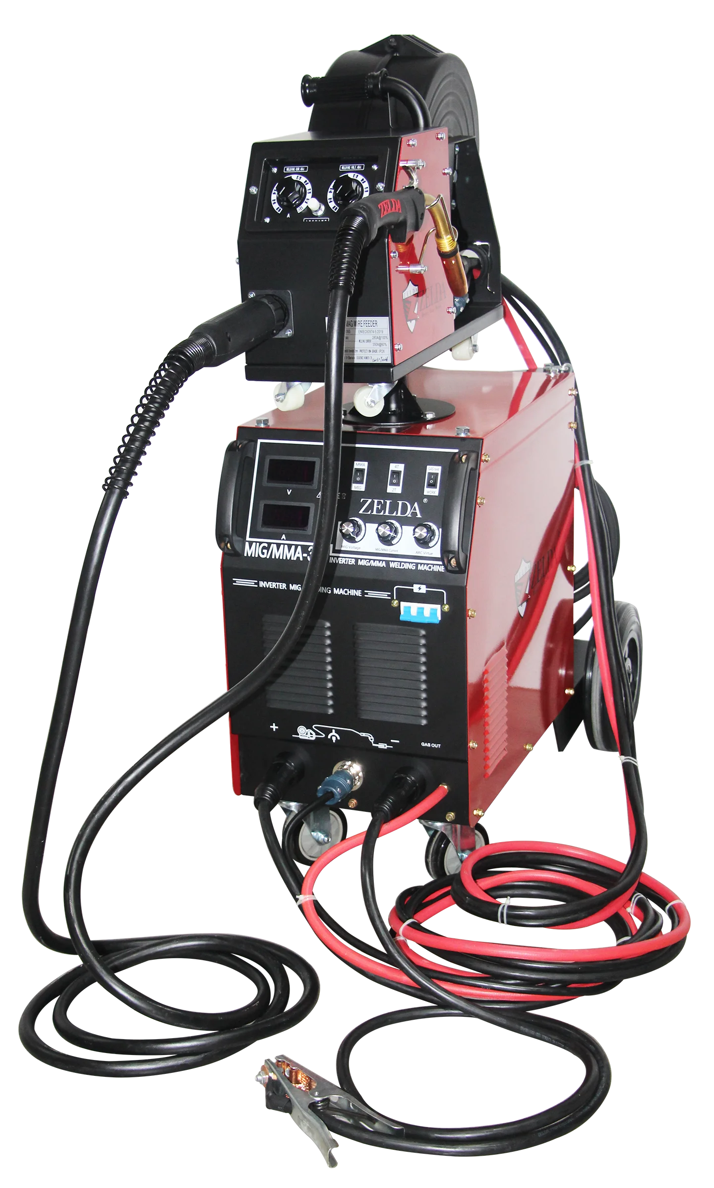 Soldadores industriales vendedores calientes Mig/Mma 350amp Mig para máquina de soldadura de carrete de alambre de 15kg 1,2mm 380V