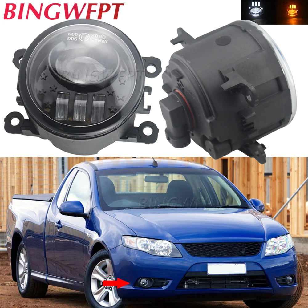 2pc For Ford (FG MK1) Falcon XR6 G6 G6E XT 2008 2009 2010 2011 LED Fog Light Fog Lamp Front Bumper Fog Lights Headlight Foglamps