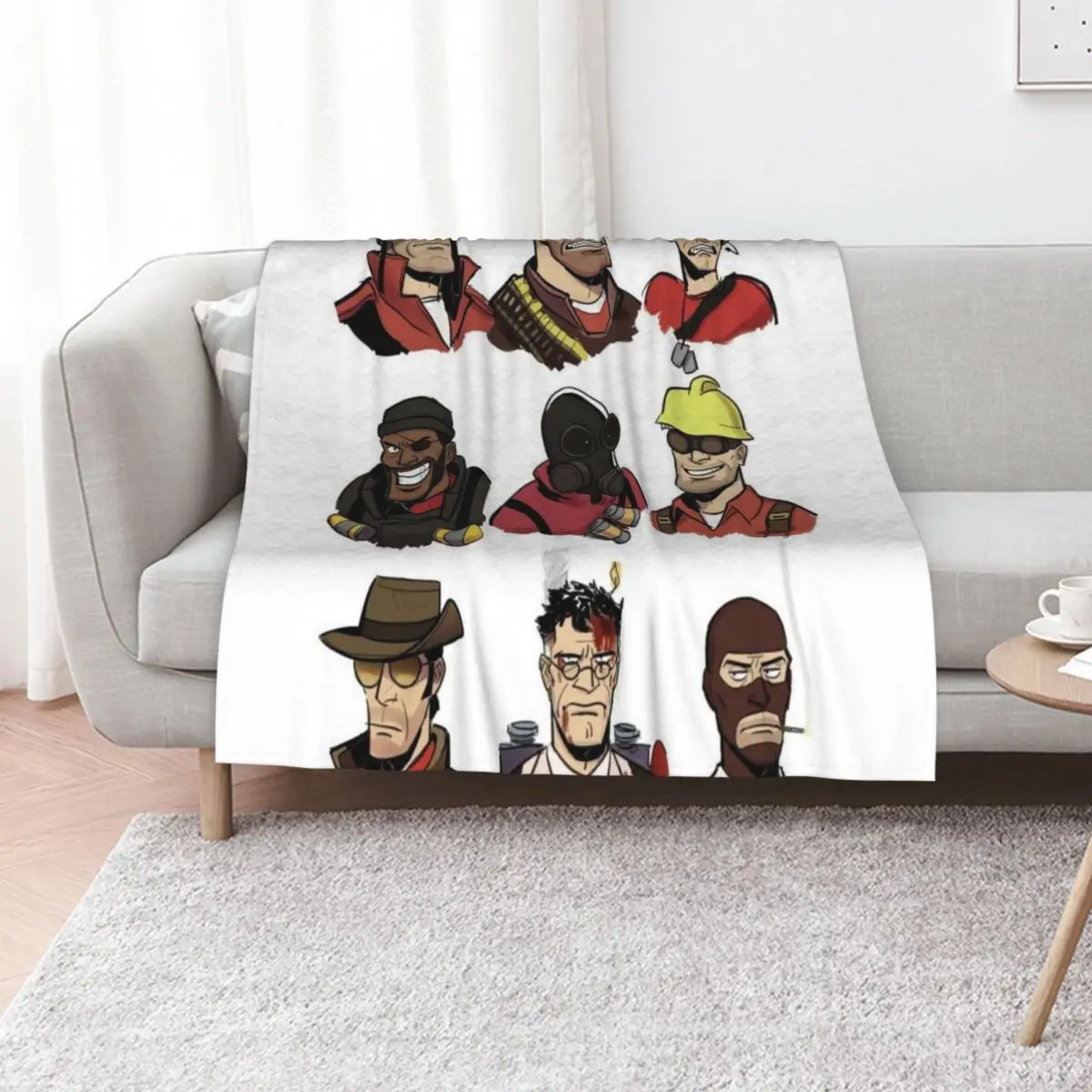 

Team Fortress 2 All Units Throw Blanket Multi-Purpose Blankets For Sofas Winter beds anime Blankets