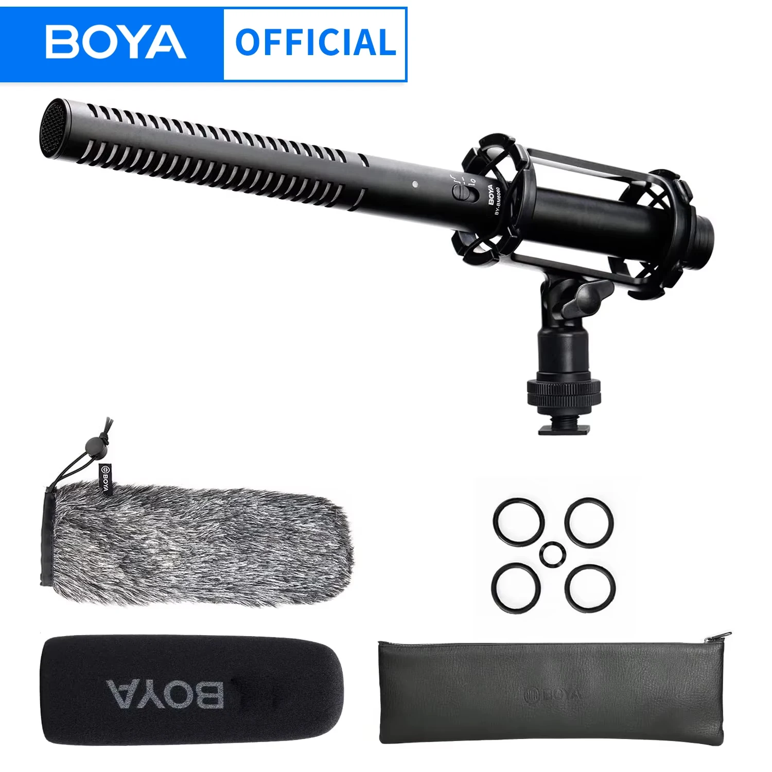 מיקרופון מקצועי BY-BM6060L מסוג Shotgun, מקליט קול, ממשק אודיו, אולפן ביתי לצילום, סרטים וראיונות