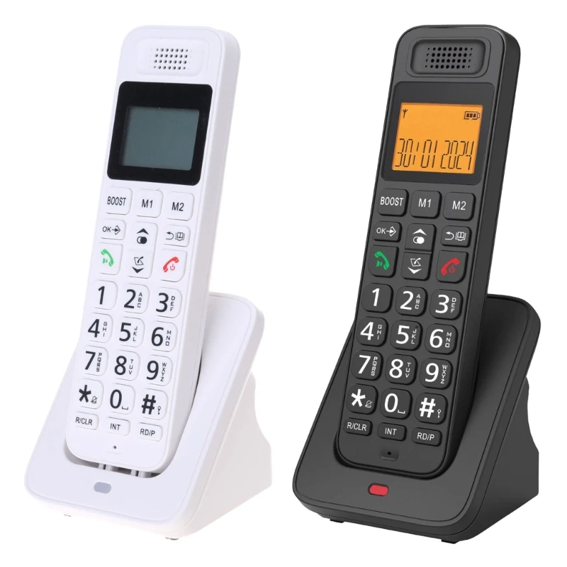 Teléfono D1018 Teléfono inalámbrico digital radiación con pantalla LCD Estable sig 184A