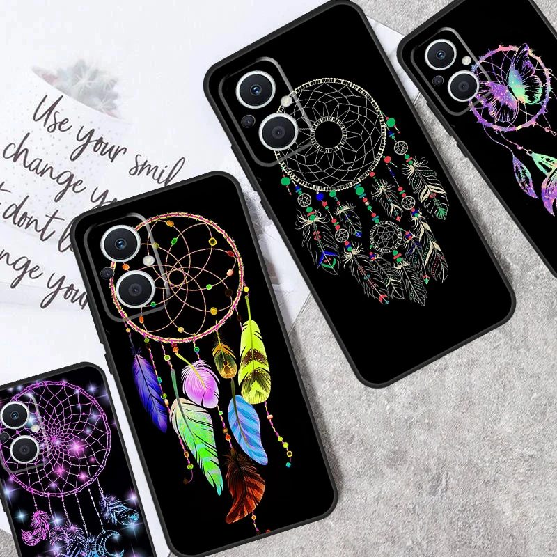 Retro Feather Dreamcatcher Case For OPPO Reno 4 5 6 7 8 Lite 5Z 4Z 2Z 8T 10 Pro OPPO Find X2 X3 X6 X5 Pro Lite Cover