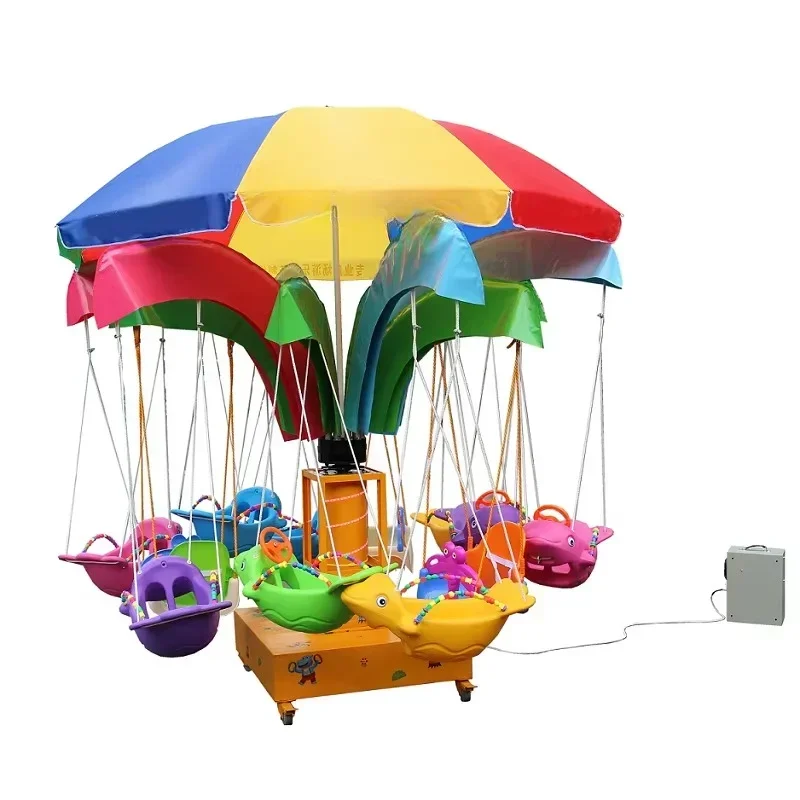 amusement park ride horse merry go round kids swing fish musical carousel