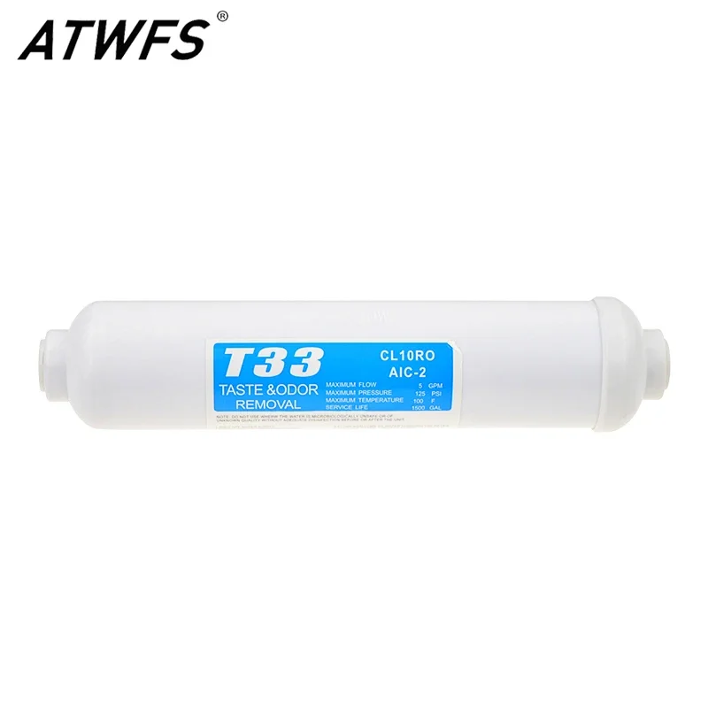 ATWFS Kitchen Machine Water Filters For Household a Small Coconut Shell Activated Carbon Filter T33 Aquarium