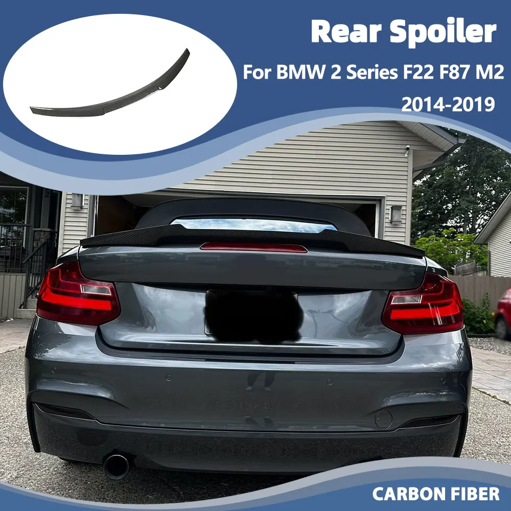 

Car Carbon Fiber Rear Trunk Spoiler Wings for BMW 2 Series F22 F87 M2 220i M235i Coupe 2-Door 2014-2019 Rear Spoiler Wing Lip