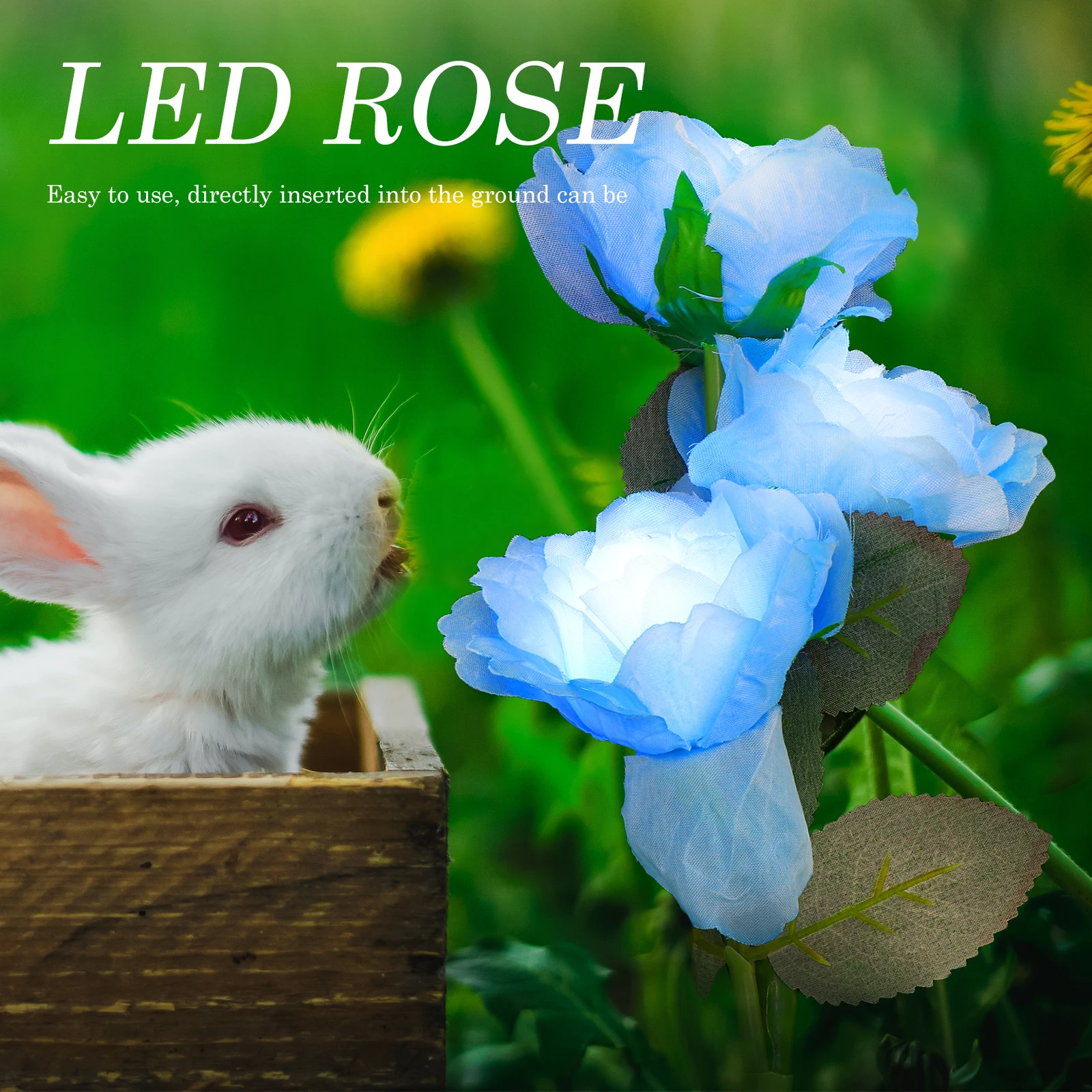 Seide ABS Powered Garten Rasen Dekoration Outdoor LED Blumenlampe Solar Garten Solarbeleuchtung