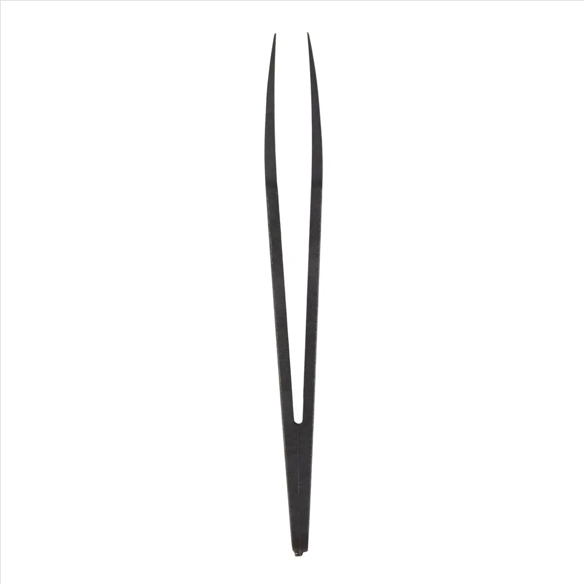 【NEW】Industries Round Tip Straight Plastic Anti-static Tweezers Black 10Pcs