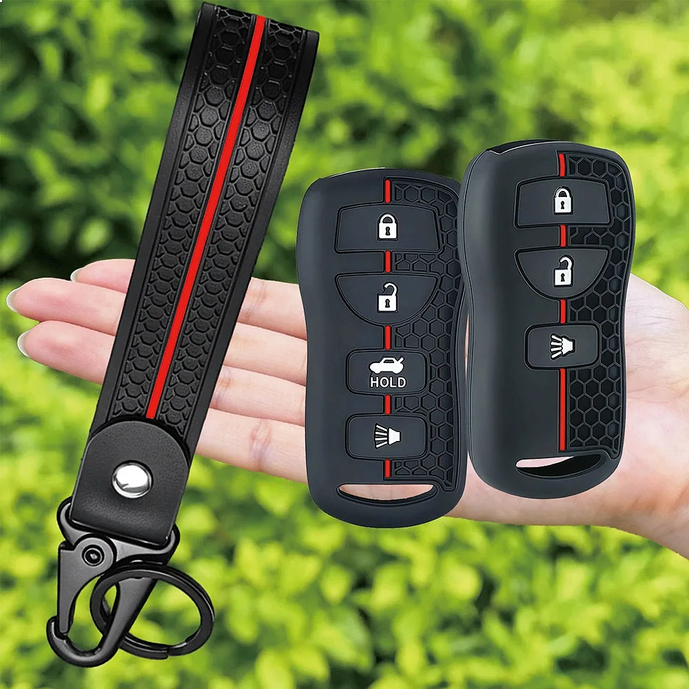 Car Key Fob Cover Silicone Key Shell For Nissan Tiida Xtrail Altima Frontier Infiniti FX35 QX56